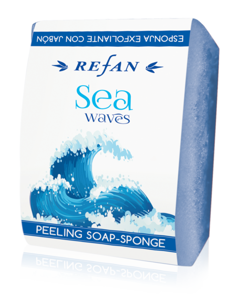 Esponja exfoliante con jabón
