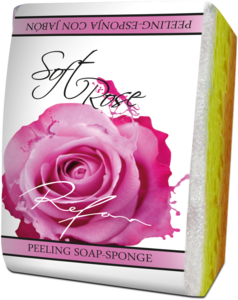 Peeling-esponja con jabón Soft Rose