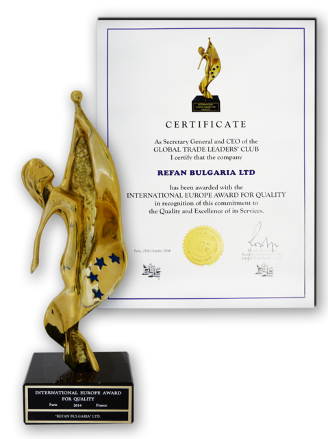 Refan: Premio internacional europeo de calidad 2014